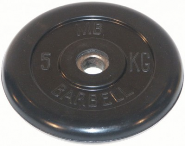 Обрезиненный диск Barbell 5 кг 50 мм MB-PltB51-5